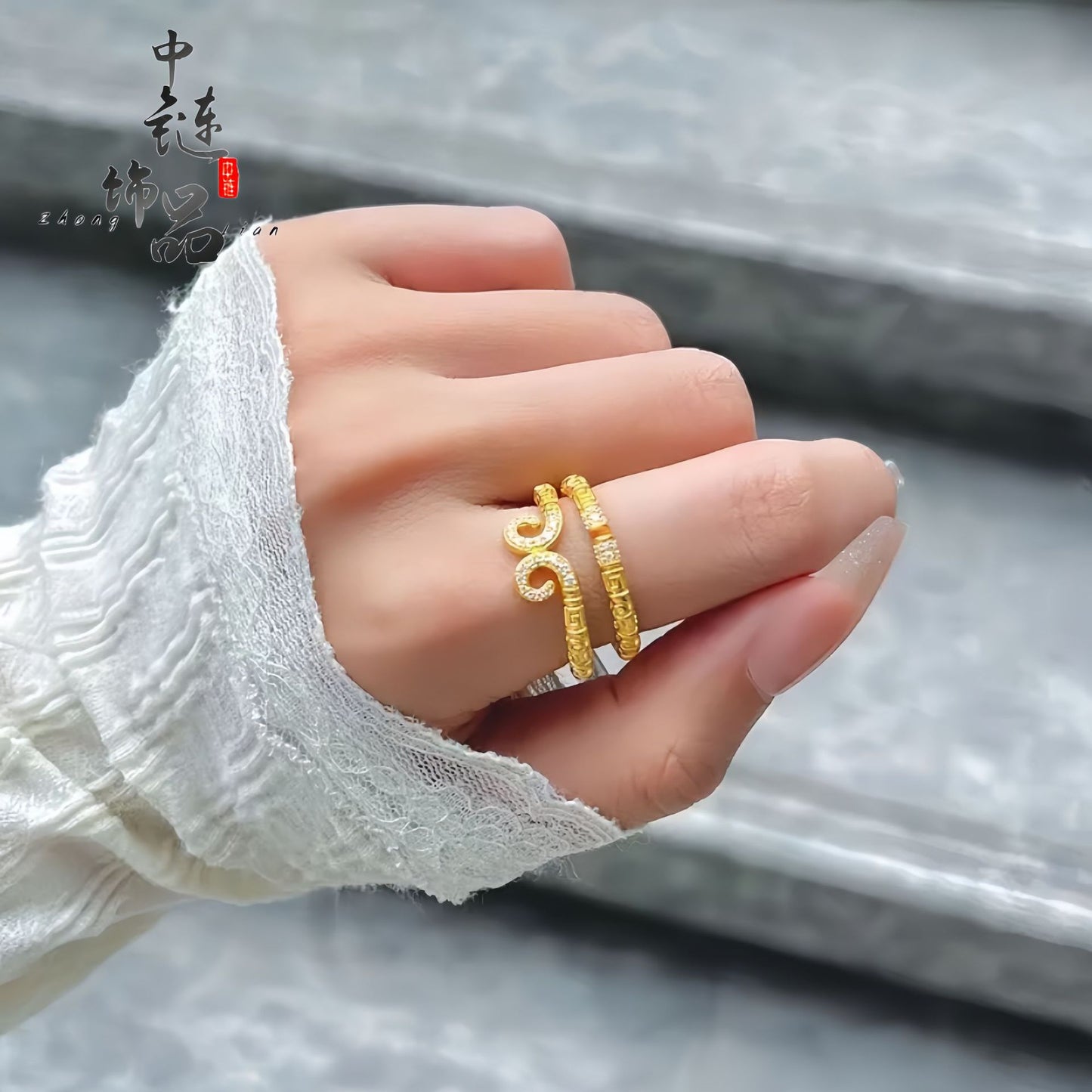 Ancient Style Alluvial Gold Of The Incantation Rings