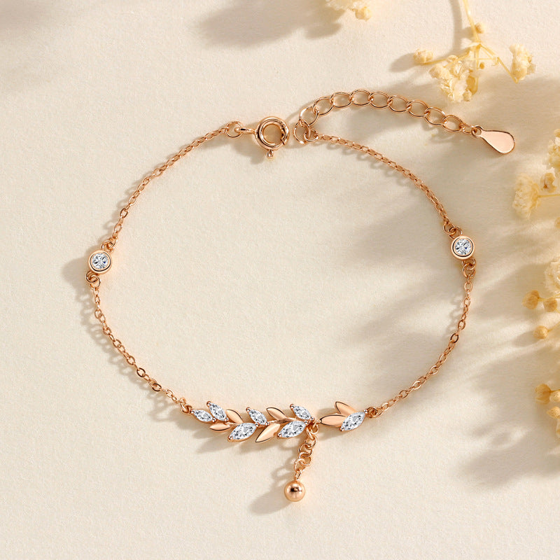 With Your Female Niche Temperament Mori Style Wheat Round Bracelets