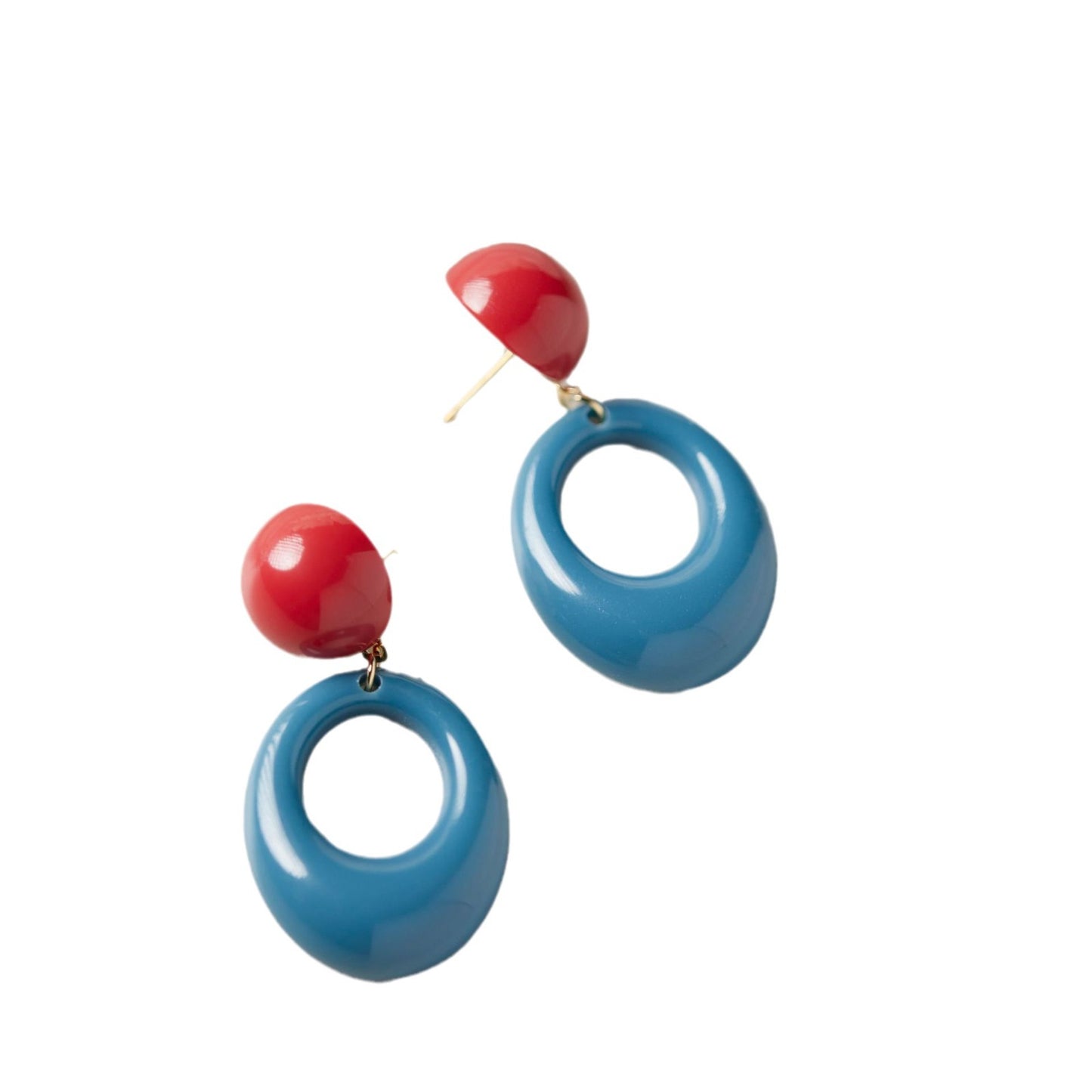 Circle Contrast Exaggerated Personalized Mosquito Coil Earrings