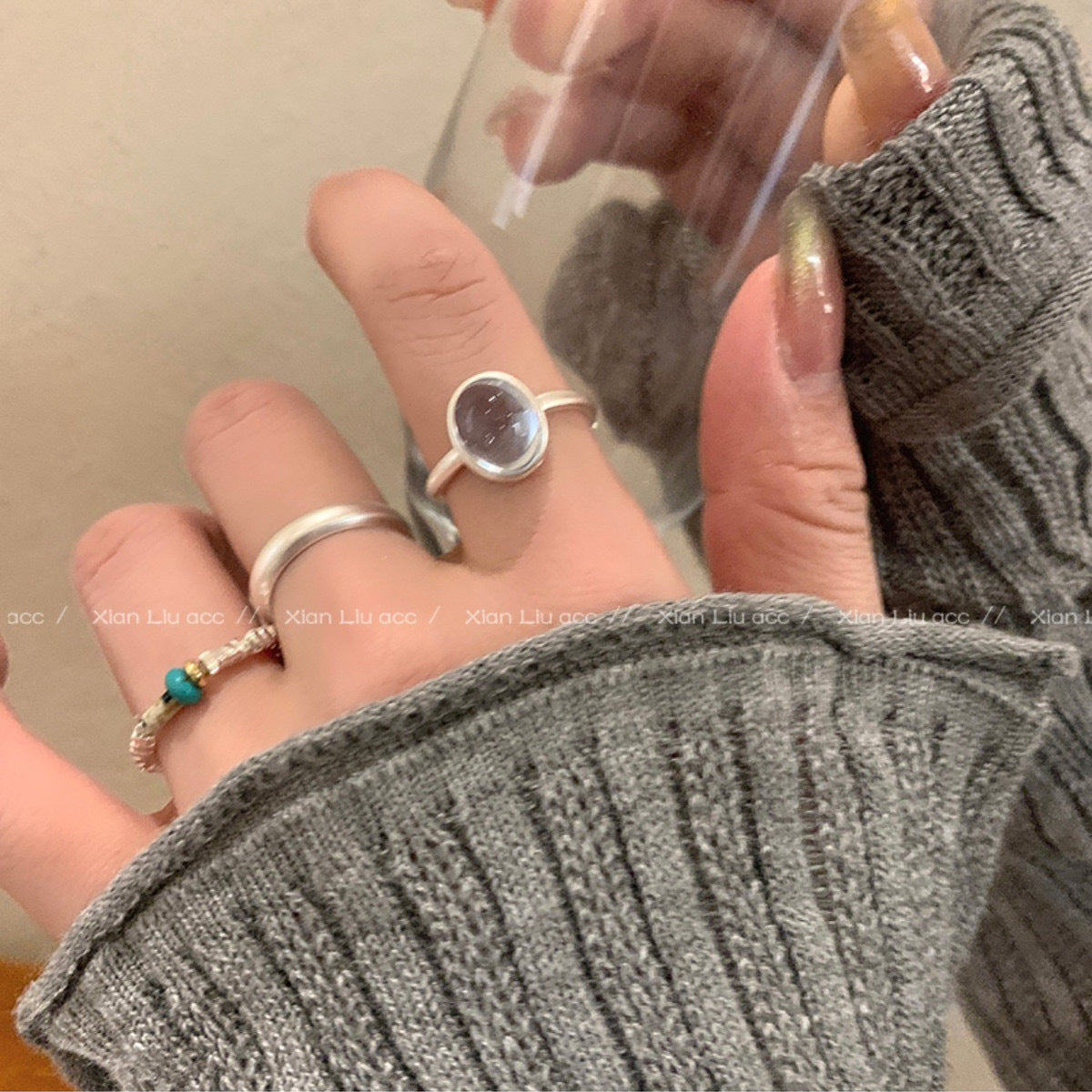 Female Cold Style Temperament Index Finger Rings