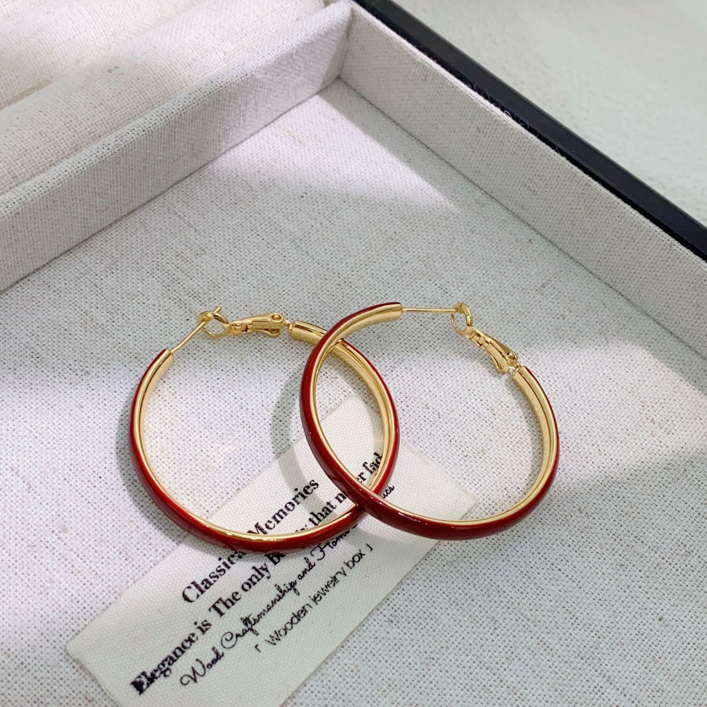 Enamel Drip Glazed Ear Mild Luxury Earrings
