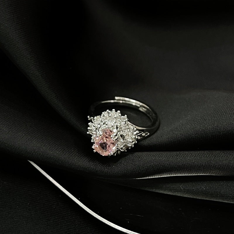 Light Luxury French High Sense Micro Inlaid Rings