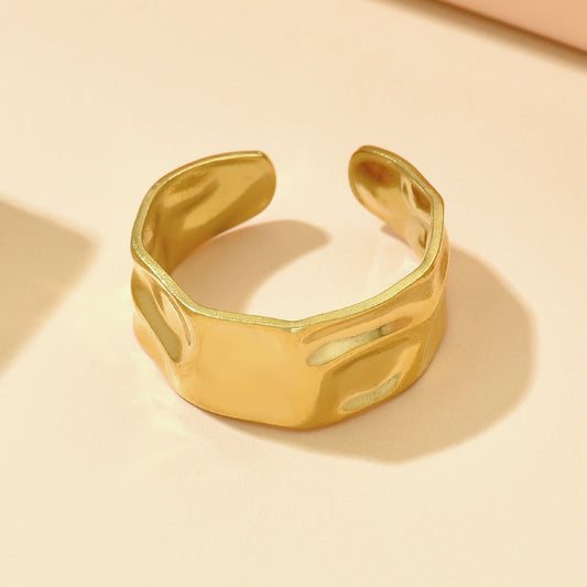 Baroque Style Female Opening Irregular Tapping Rings