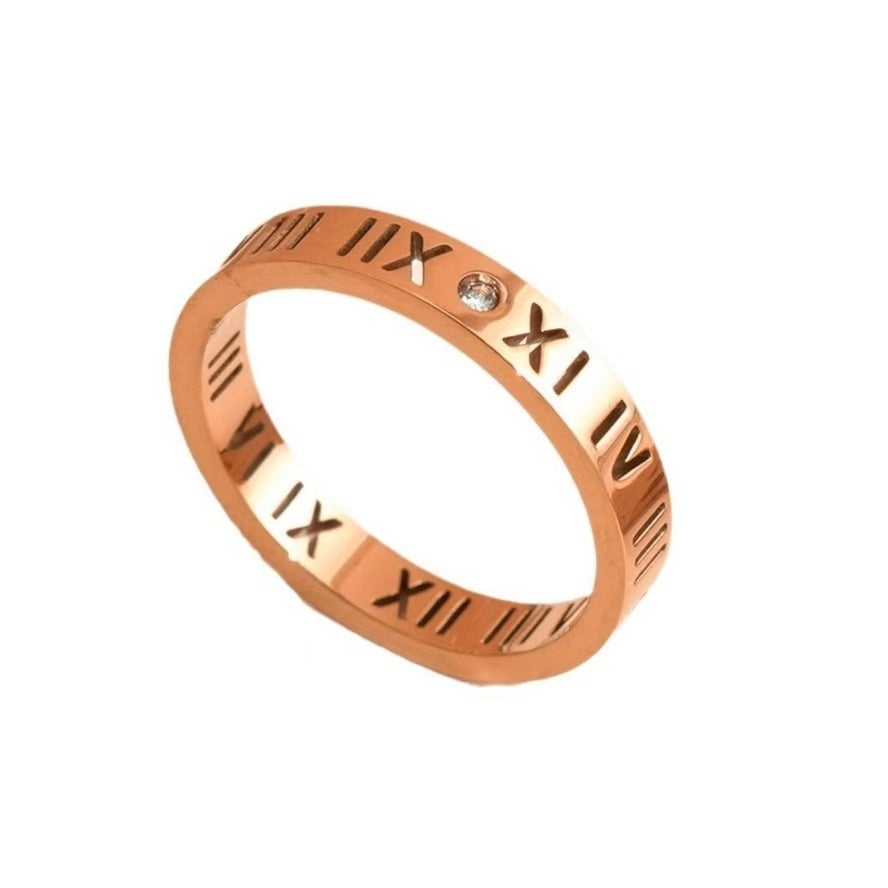 Titanium Steel Female Special Interest Light Luxury Rings