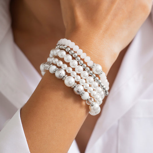 Women's Baroque Shaped Stringed Pearls French Retro Bracelets