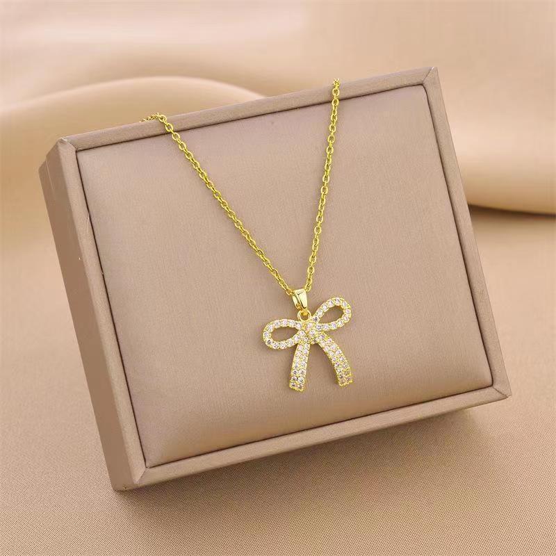 Fashion Bow Female Niche Design Clavicle Necklaces