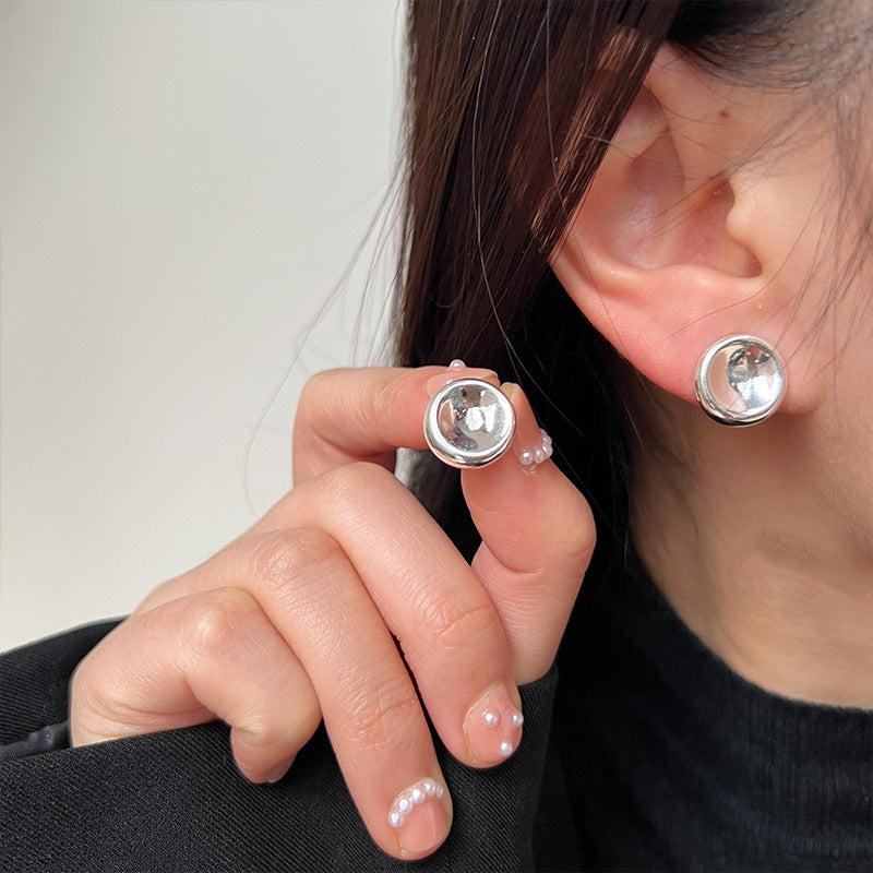 Simple Light Luxury Metal Female Graceful High Rings
