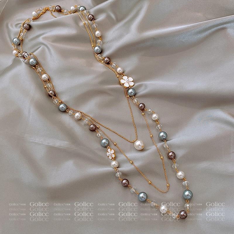 Classic Style Pearl Flower Sweater Chain Ladies Decoration Bracelets
