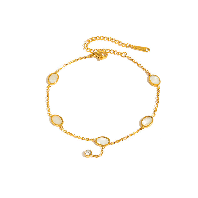 Style Fashionable Exquisite High Sense Geometric Ellipse Tassel Bracelets