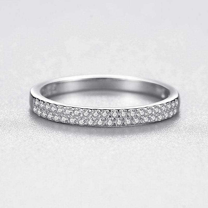 Women's Graceful Full Diamond Stacked Band Stackable Rings