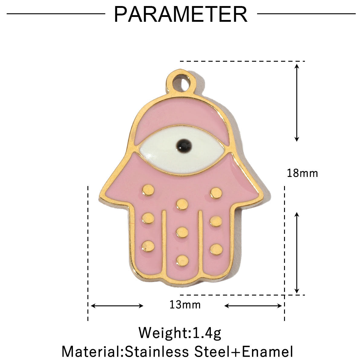 Palm Colorful Oil Titanium Steel Female Pendants