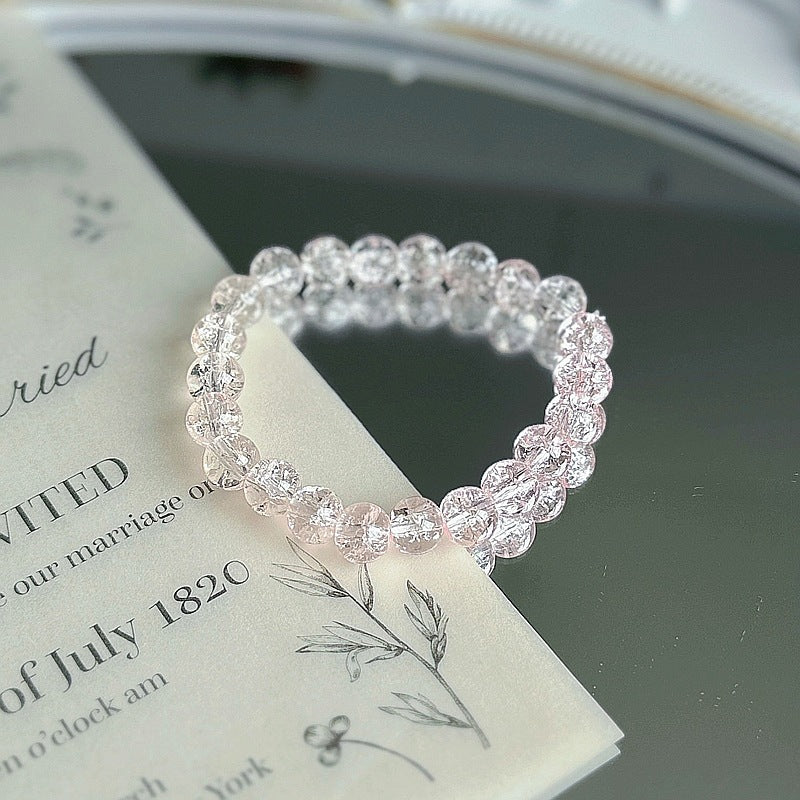 Purple Crystal Female Pliable Temperament Rosary Decompression Hand Bracelets