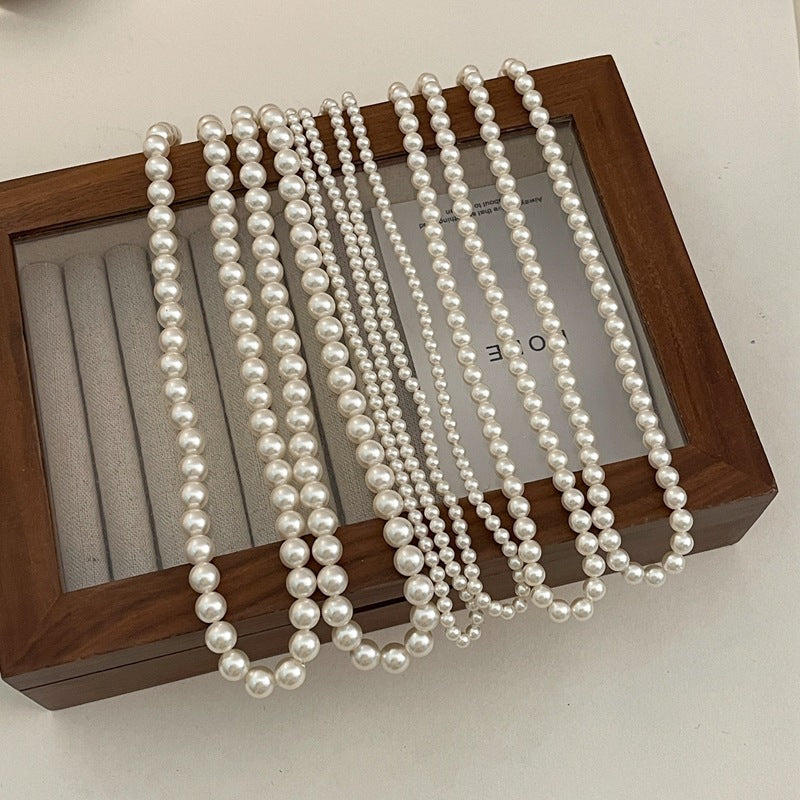 Women's Pearl Ornament Graceful High-grade Vintage Clavicle Necklaces