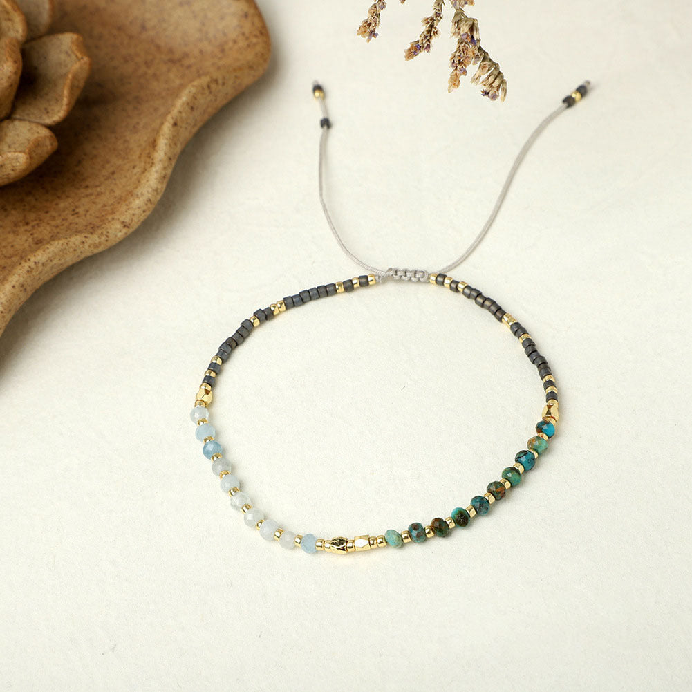 Women's Ethnic Style Agate Natural Stone Bead Woven Bracelets