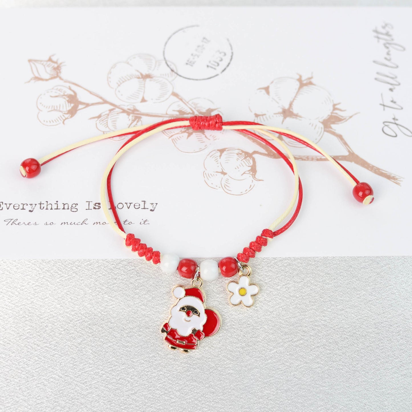 Glamorous Fashion Christmas Woven Santa Claus Bracelets