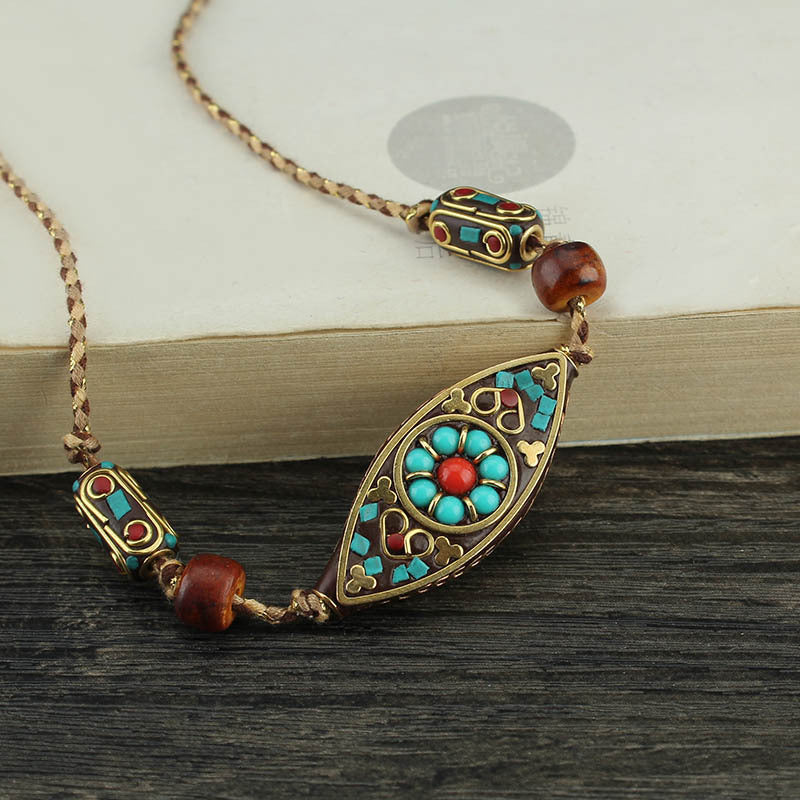 Style Nepal Buddha Eye Hand Rubbing Necklaces
