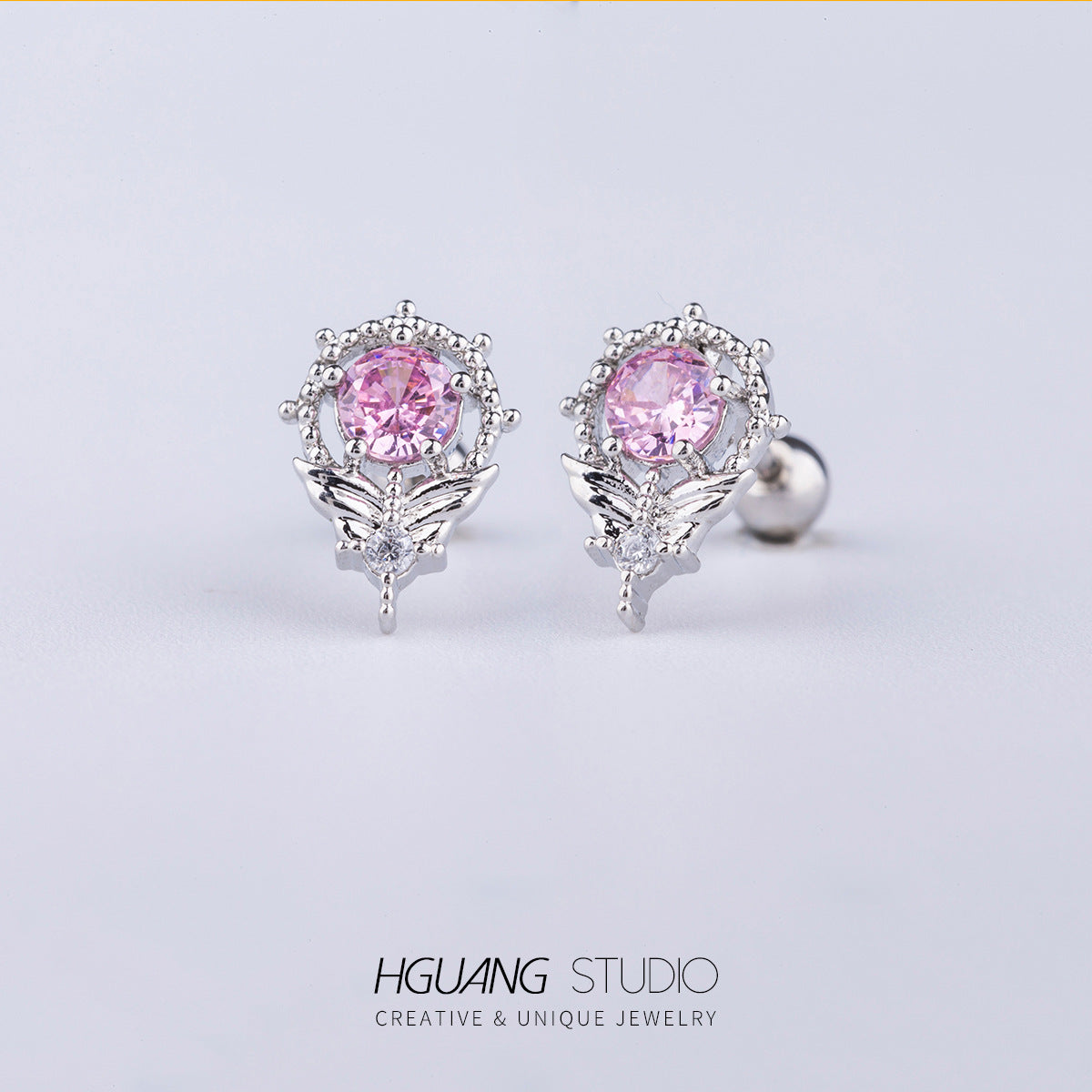 Steel Gold-plated Screw Double-headed Twist Ear Earrings