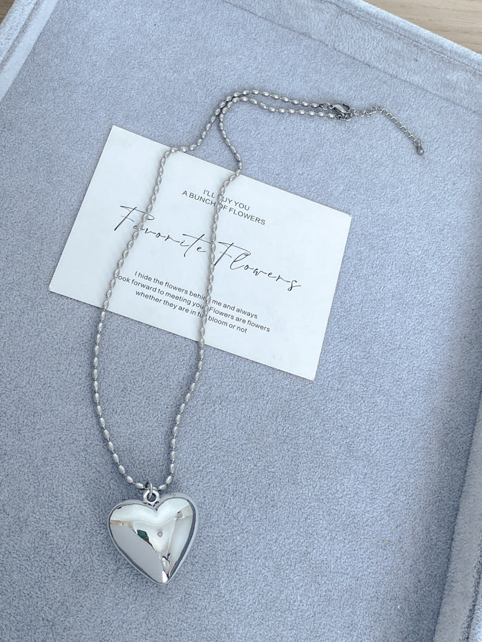 Peach Heart Clothing Chain High Sense Necklaces