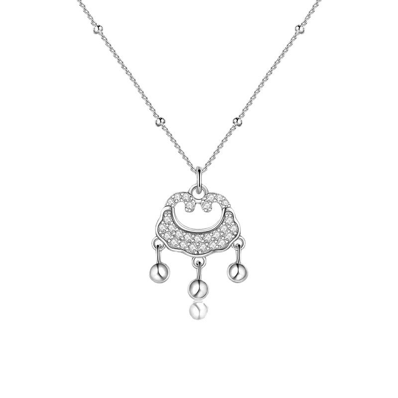 Women's Lock Fashion National Style Longevity Lucky Necklaces