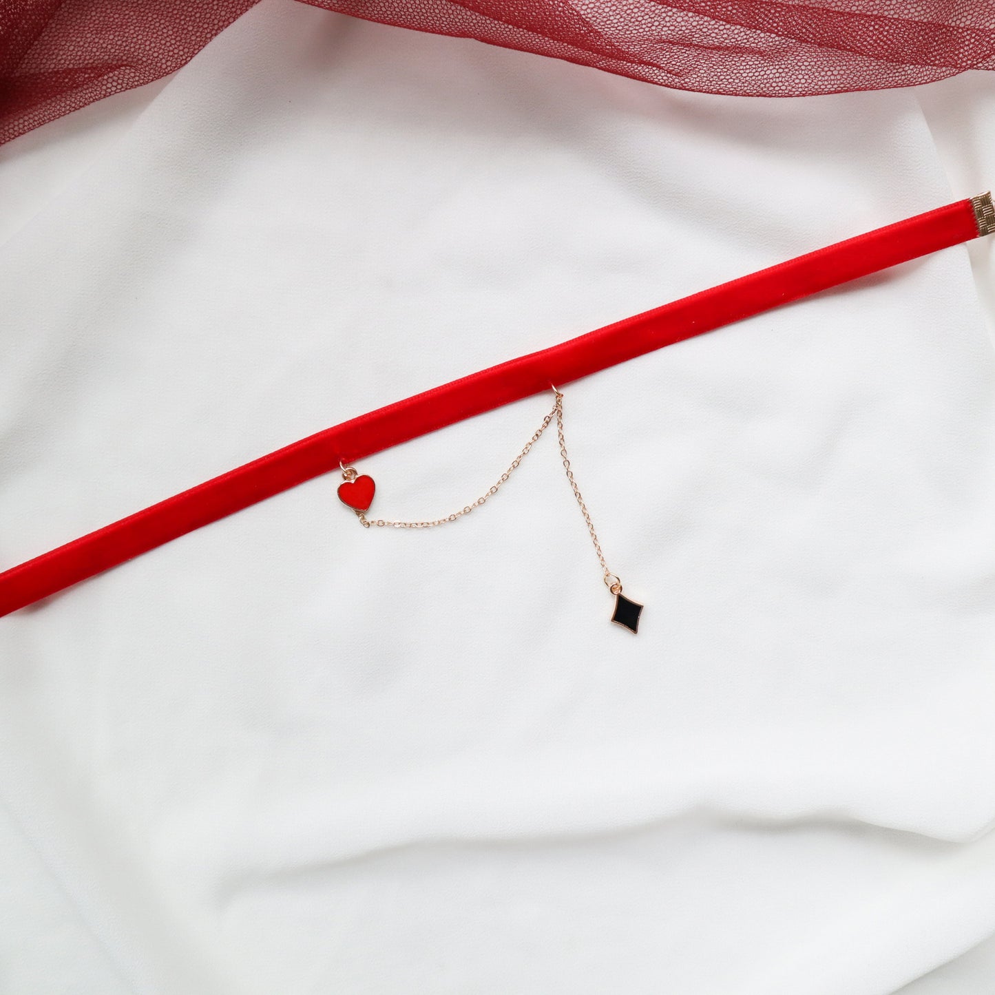 Women's Red Ornament Short Clavicle Chain For Necklaces