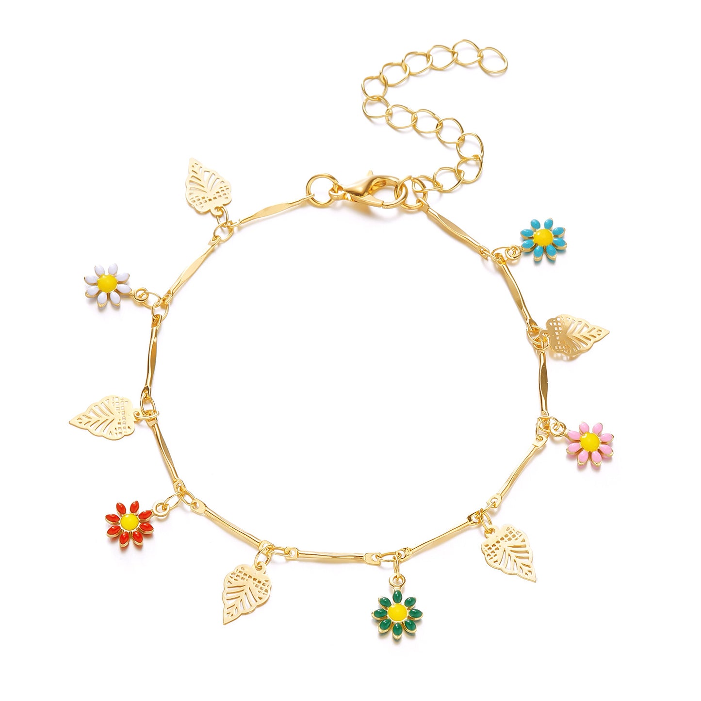 Colorful Oil Little Daisy Flower Fashion Bracelets