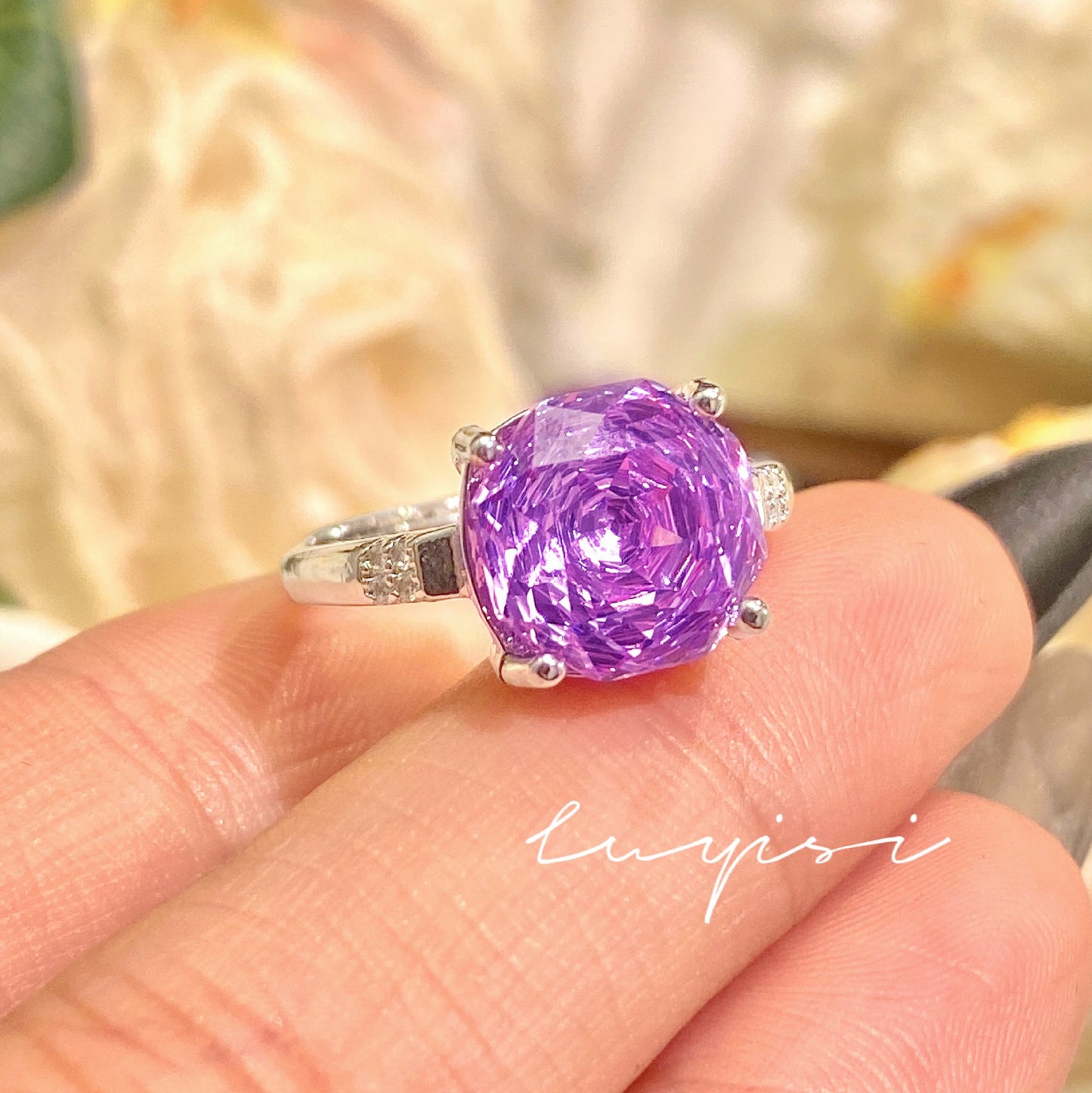 Cut Purple Diamond High Carbon Gorgeous Rings