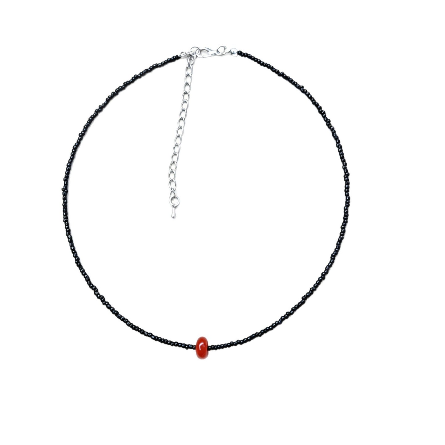 Black Rice Bead Female Niche Beaded Stacked Wear Chinese Necklace