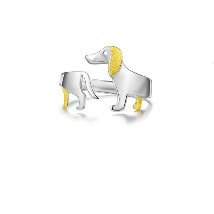 Women's & Men's Simple Long Body Dog Fashion Unique Design Rings