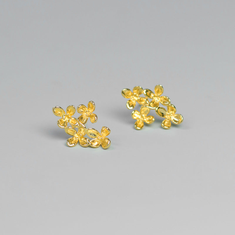 Osmanthus Drop Sterling Sier Chinese Style Earrings