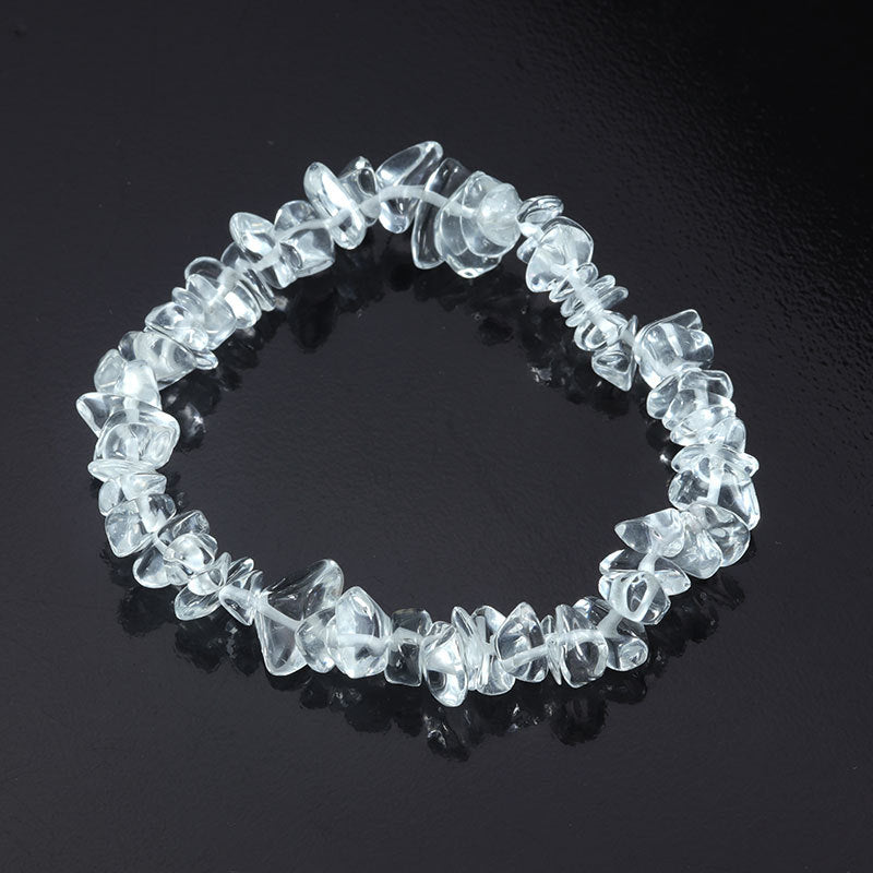 Natural Colorful Gravel Irregular Hand-woven Stretch Bracelets