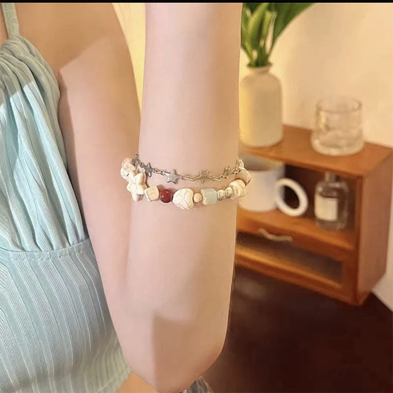 Women's Natural Stone Beaded For Light Luxury Minority Bracelets