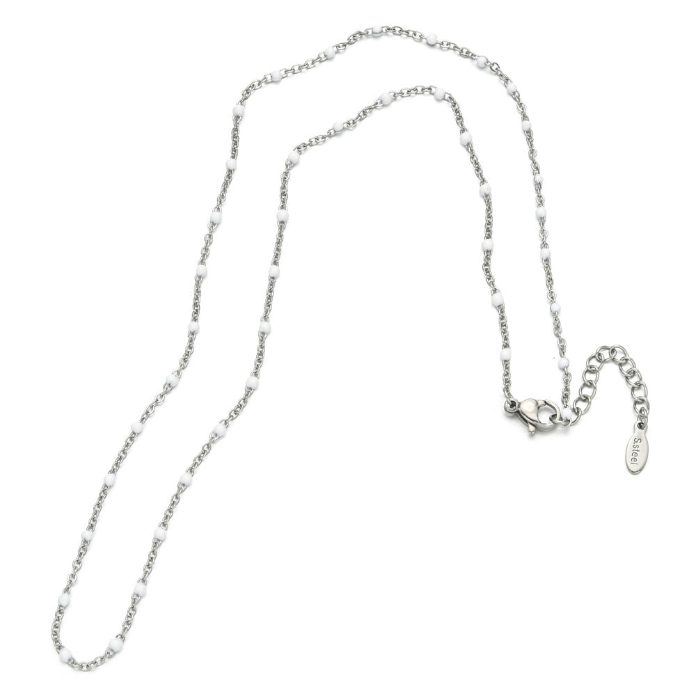 Women's Stainless Steel Oil Dripping Bead For Necklaces