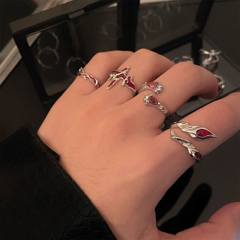 Women's & Men's High-grade For Twin Cold Niche Design Rings