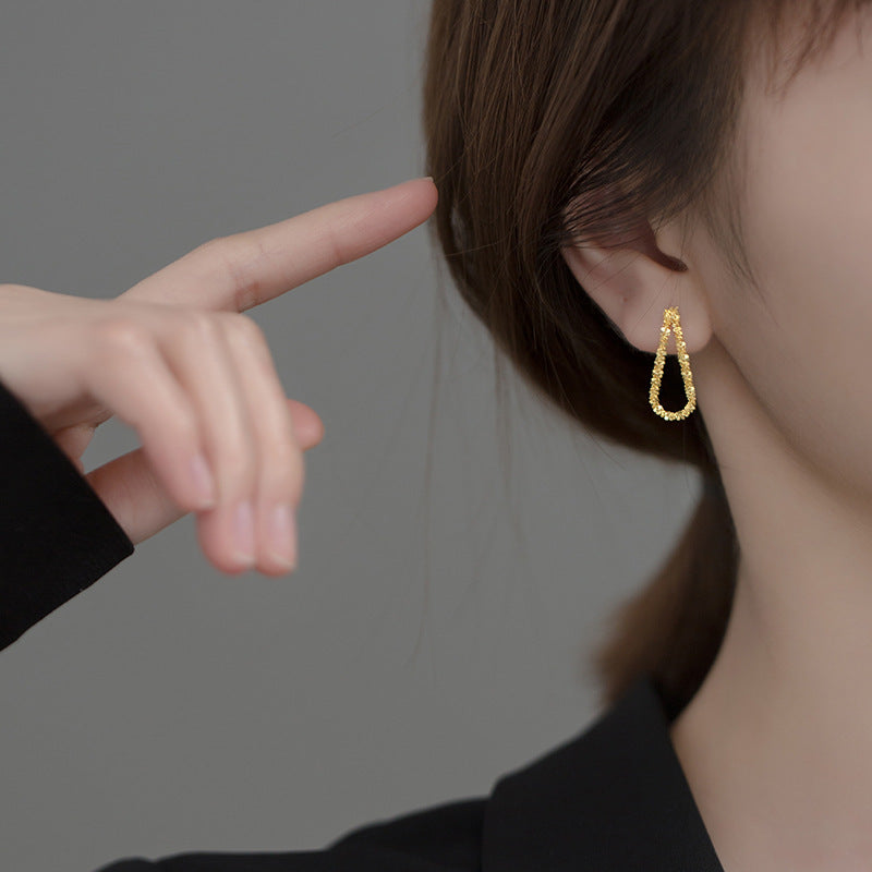 Sparkling Sier Gypsophila Chain Tassel Long Earrings