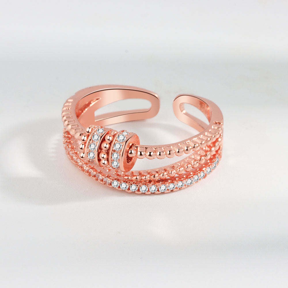 Women's Sterling Sier Spinning Fashion Personality Trendy Rings