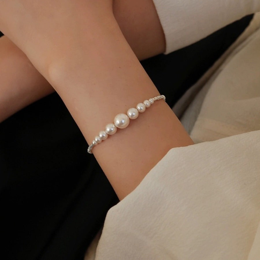 Style Broken Sier Couple Pearl Light Luxury Bracelets