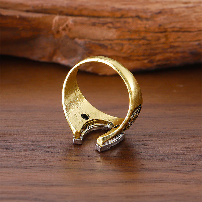 Fashion Personalized Carved Horseshoe Niche Creative Rings
