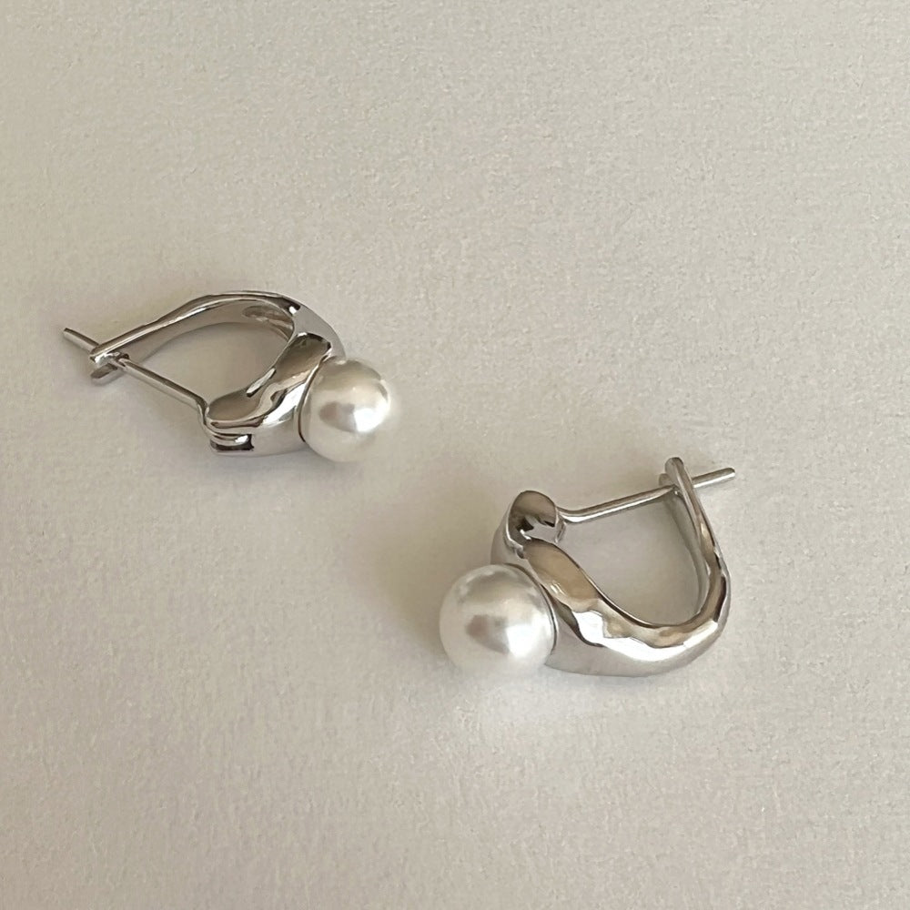 Women's Style High-grade Pearl For Sterling Sier Earrings