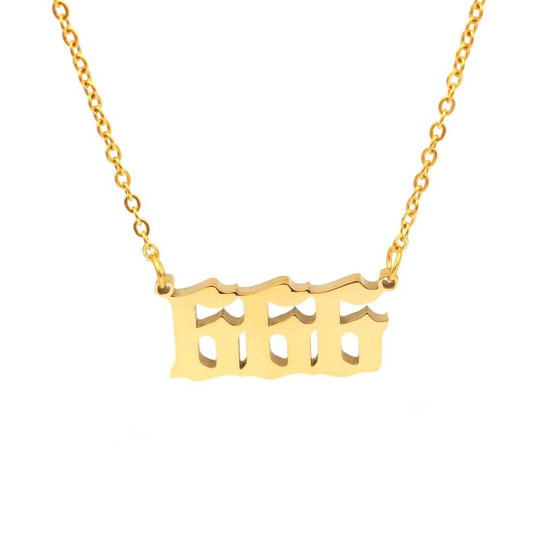 Digital Female Number Stainless Steel Clavicle Necklaces