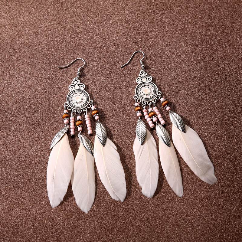 Women's Feather Tassel For Niche Personality Bohemian Earrings