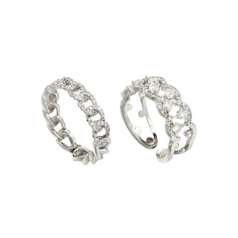 Design Shiny Diamond Female Cold Style Rings