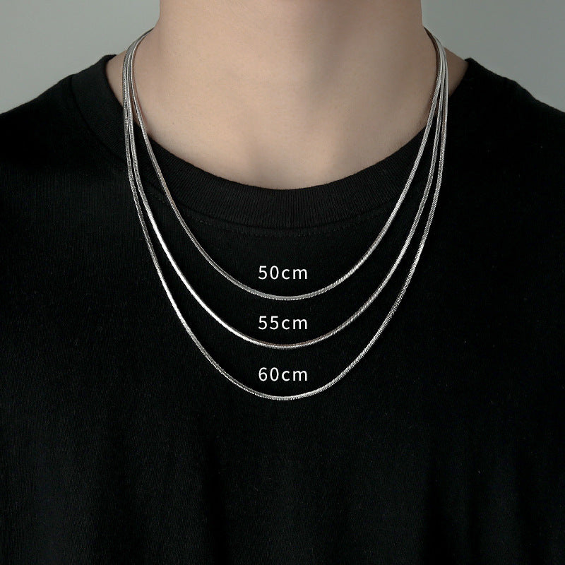 Men's Bones Chain Trendy Fashion Fine Plain Necklaces