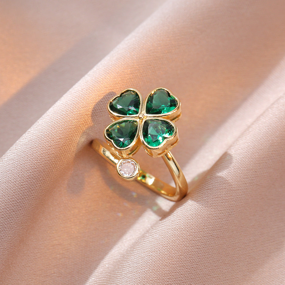Hearts Zircon Flower Niche Rotating Design Pendants