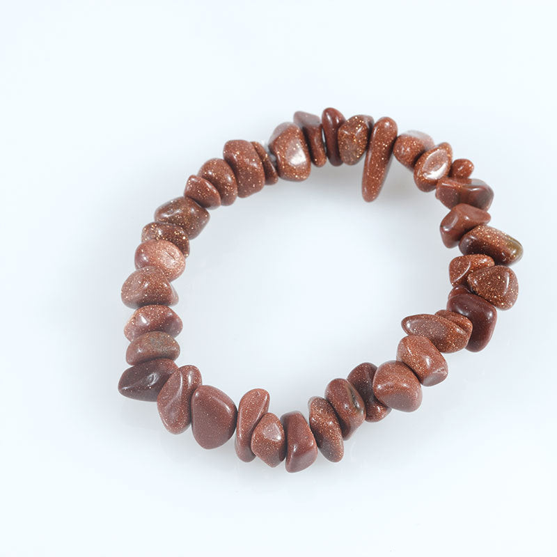 Natural Colorful Gravel Irregular Hand-woven Stretch Bracelets