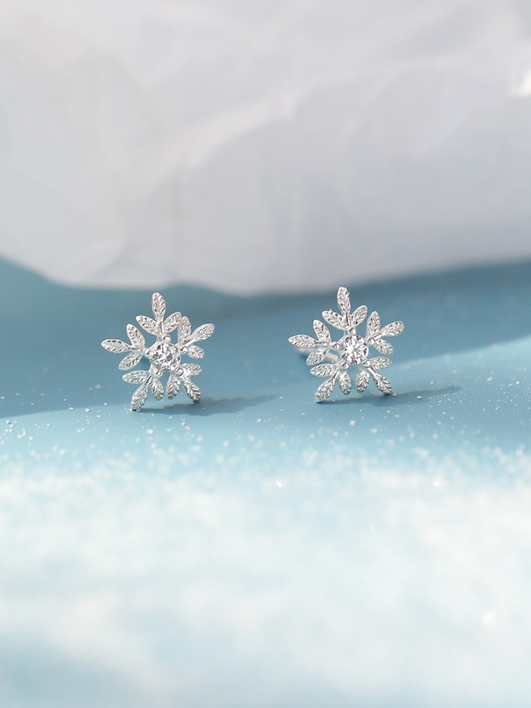 Women's Sier For Red Niche Design Christmas Earrings