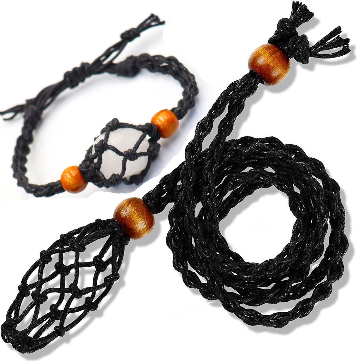 Stone Net Bag Woven Wrist Adjustable Telescopic Bracelets