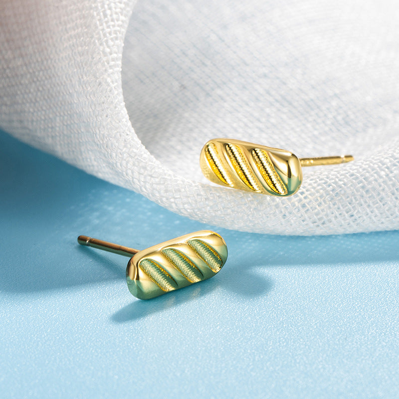 Alkaline Knot Croissant Asymmetric Female Simple Western Style Fashion Earrings