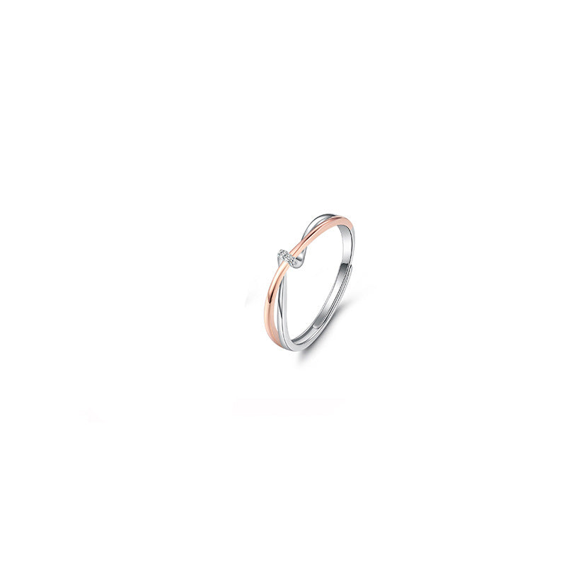 Women's & Men's Couple Sterling Sier Pair Of Double Rings