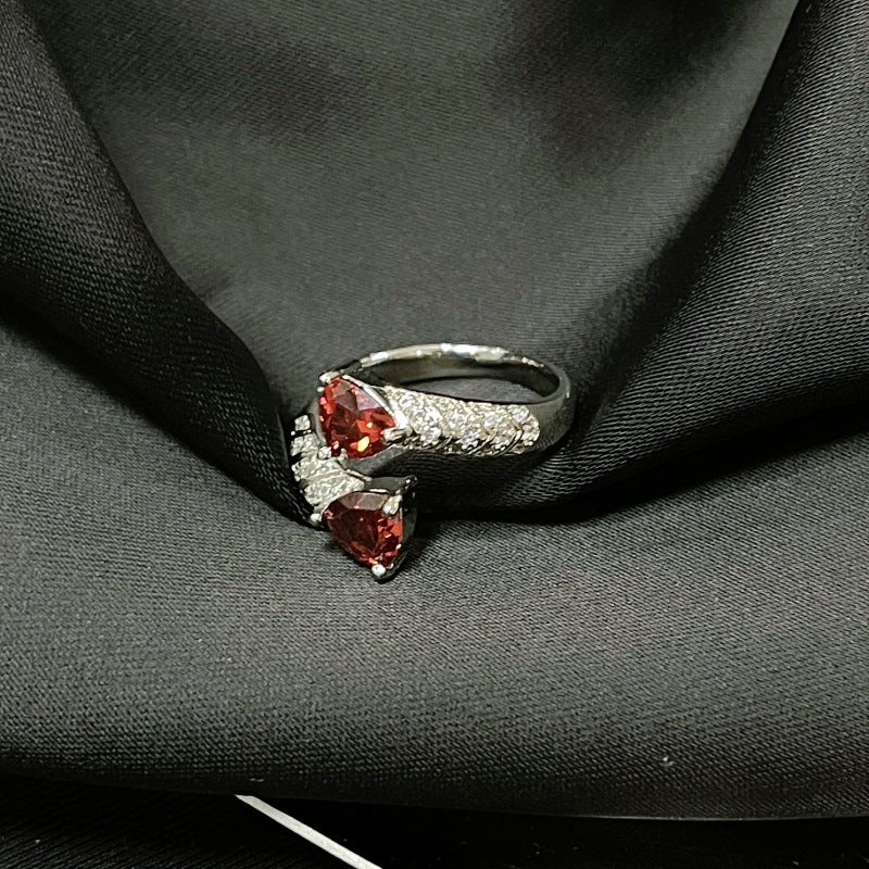 Light Luxury French High Sense Micro Inlaid Rings