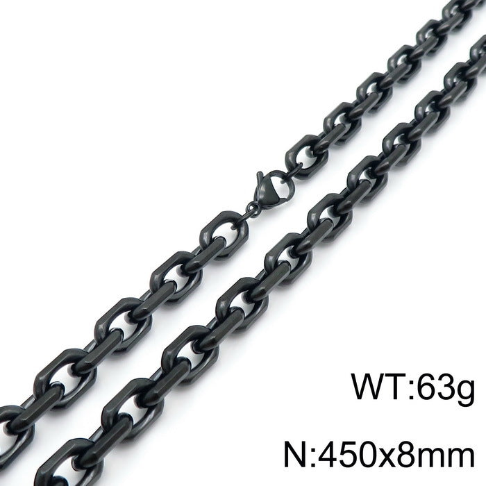 Men's Power Style Personalized Black Plated Edging Bracelets